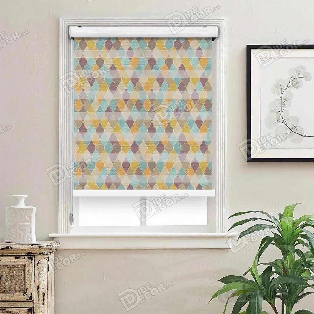پرده زبرا چاپی دو رو طرح دار کد ZMP-61