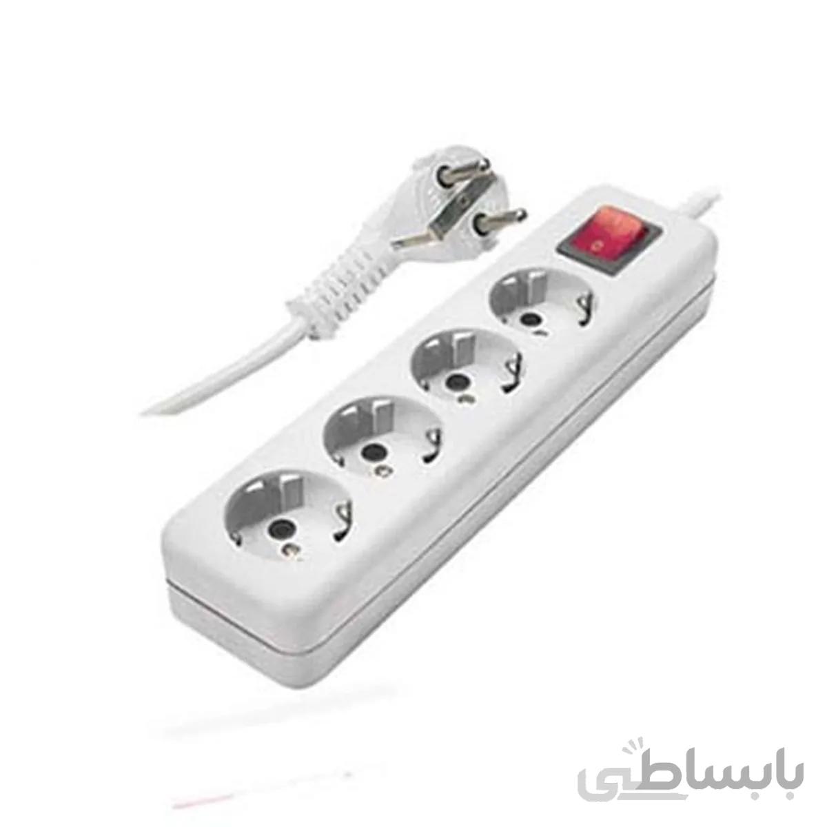 چند راهی برق 4 خروجی ارتدار نیک پارت الکتریک (مستطیل)