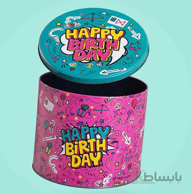 جعبه هدیه فلزی مدل HAPPY BIRTHDAY