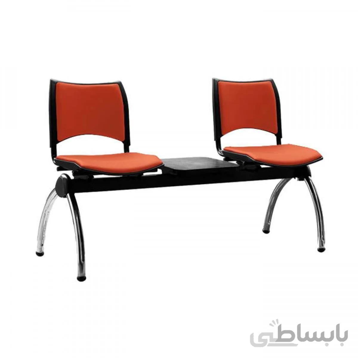 صندلی انتظار دو نفره اسمارت با تشک ومیز صنایع نظری
