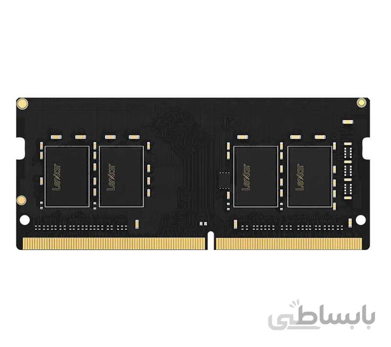 رم لپ تاپ DDR4 تک کاناله 2666 مگاهرتز CL19 لکسار مدل LD4AS008G-H2666G ظرفیت 8 گیگابایت ا Lexar SODIMM 8G 2666MHz CL19 DDR4 Memory