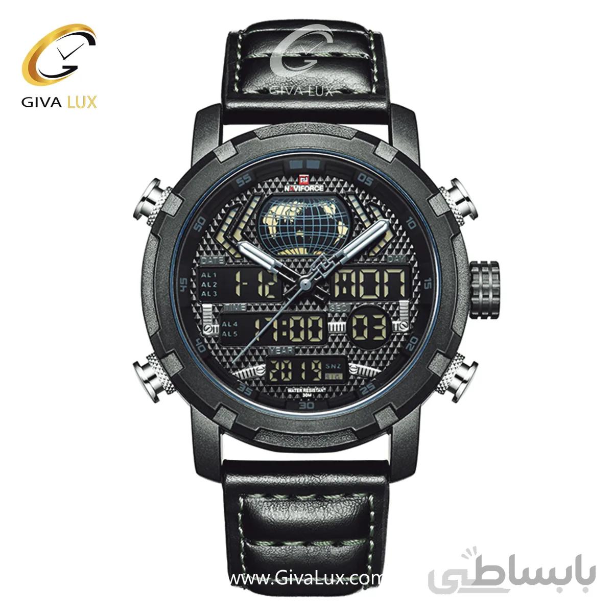 ساعت مردانه بند چرمی نوی فورس مدل NF9160 M