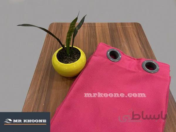 پرده آماده کتان گارنت سرخابی
