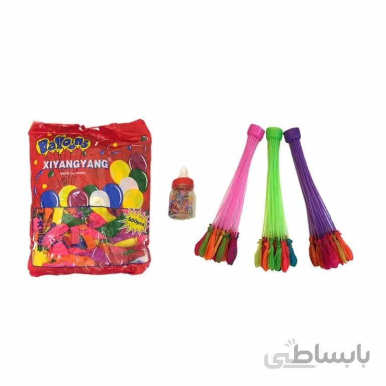 مجموعه 611 عددی بادکنک آب بازی به همراه کش مدل STLB203