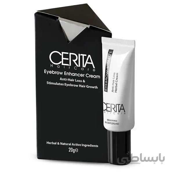 کرم تقویت کننده ابرو سریتا ا Eyebrow Vitalize And Anti Hair Loss Herbal Cream cerita