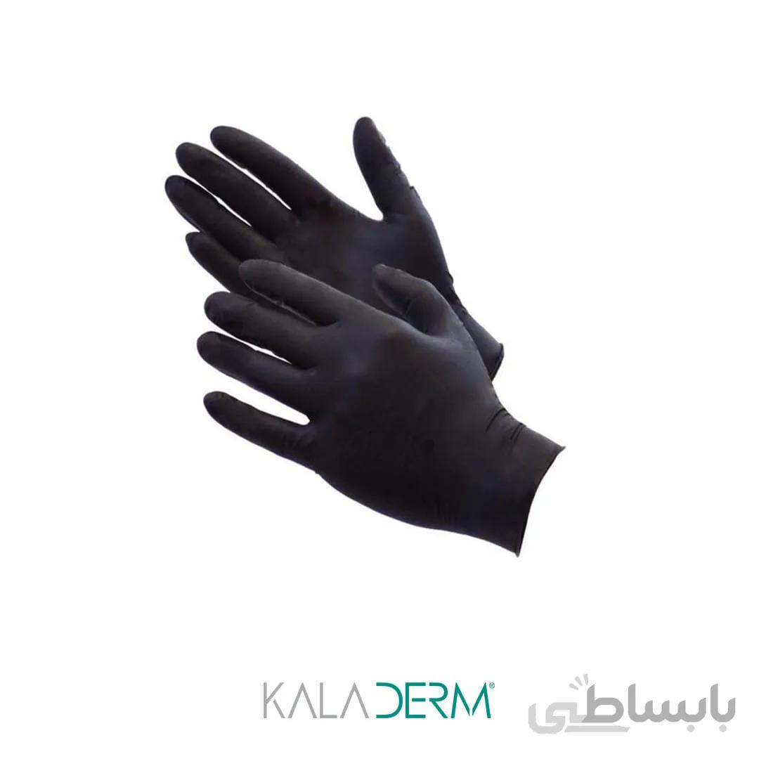دستکش نیتریل 100 عددی مشکی میکروپیگمنتیشن پوست