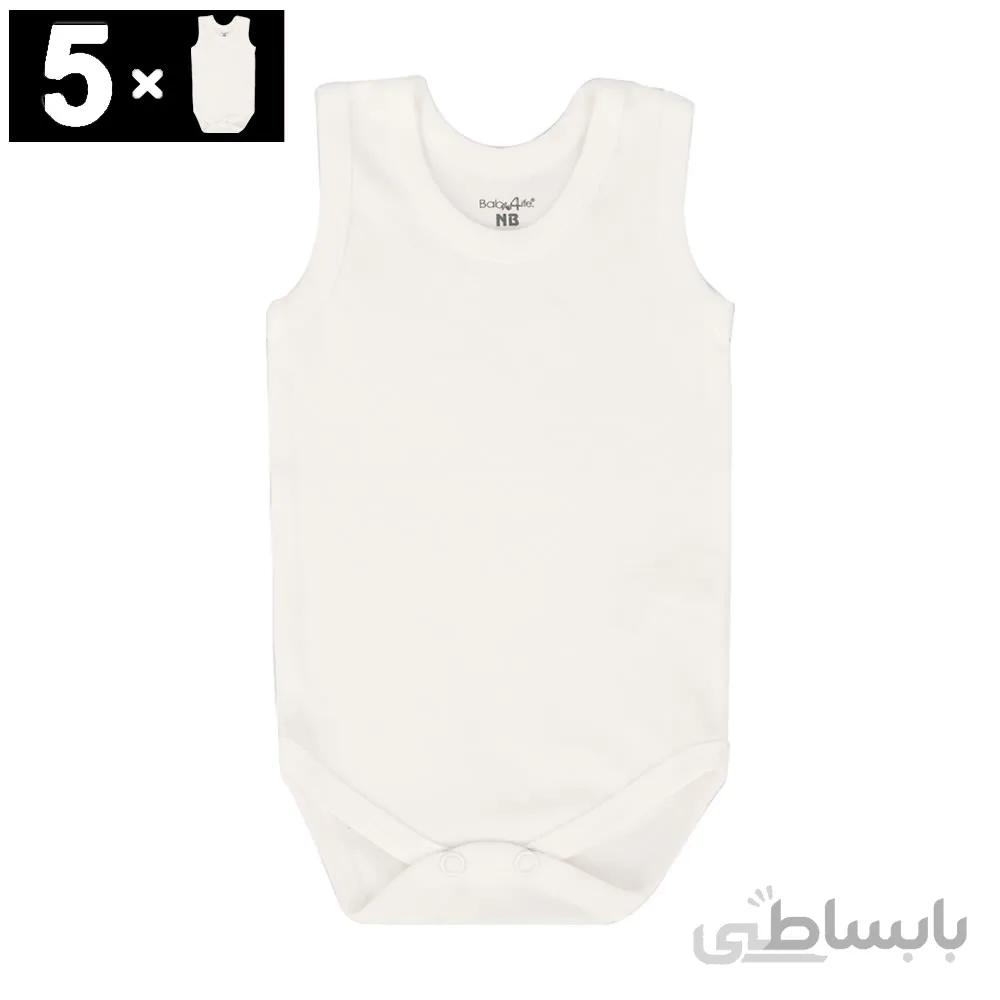 پک رکابی زیردکمه دار پنج عددی بیبی فورلایف BABY4LIFE