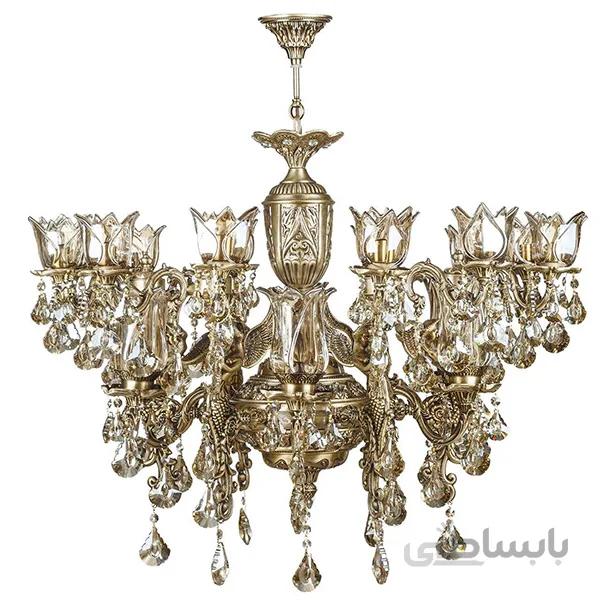 لوستر دایکاست ۱۸ شعله چشمه نور مدل M3578/6-12-A آنتیک