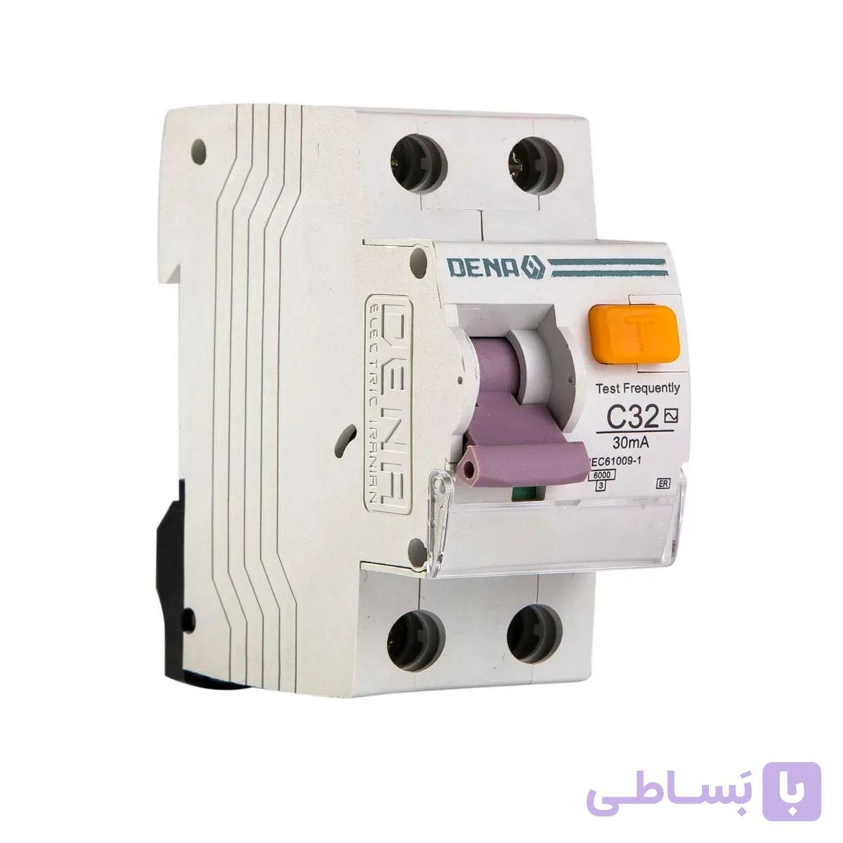 کلید محافظ جان ترکیبی 32 آمپر مگنتیک دنا الکتریک مدل C32-6K MR