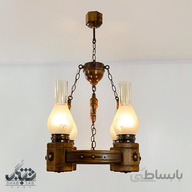 آویز چهار شاخه دارکار مدل روستیک کد 207