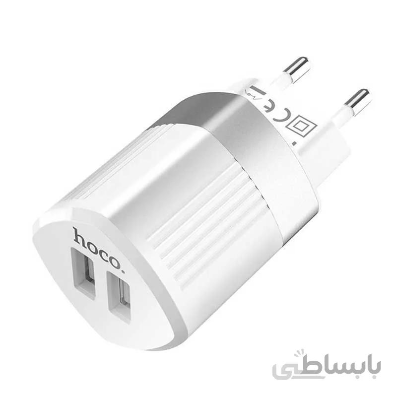 شارژر دیواری هوکو Hoco C55A (گارانتی 6 ماهه) ا Hoco C55A energy dual port charger 2.4A intelligent balance