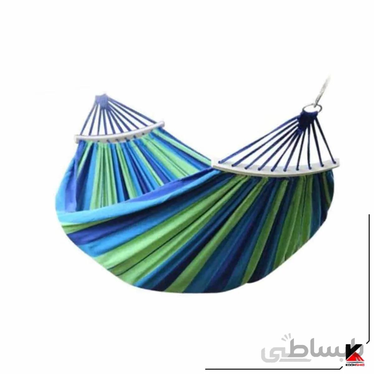 تخت آویز ( ننو ) کنفی چوبدار دو نفره (معیوب)