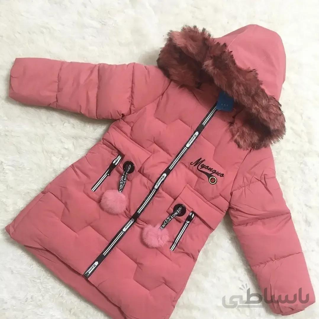 کاپشن دخترانه با کیفیت وارداتی 4 ساله تا 10 ساله صورتی و مشکی M.LxL.xxL