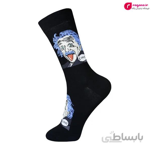 جوراب زنانه ساق بلند EKMEN طرح آلبرت انیشتین کد R215286