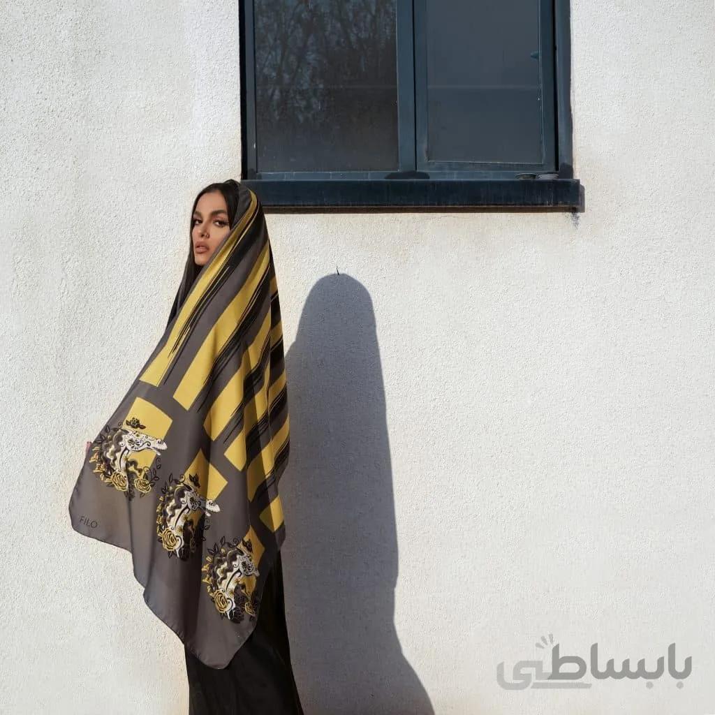 شال نخی طرح دار کد 04sarira