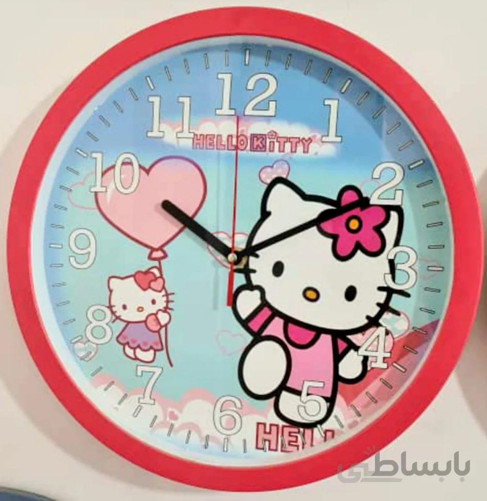 ساعت دیواری کودک طرح کیتی قطر 33 برند سیتی زن یکسال ضمانت موتور ا Baby watch