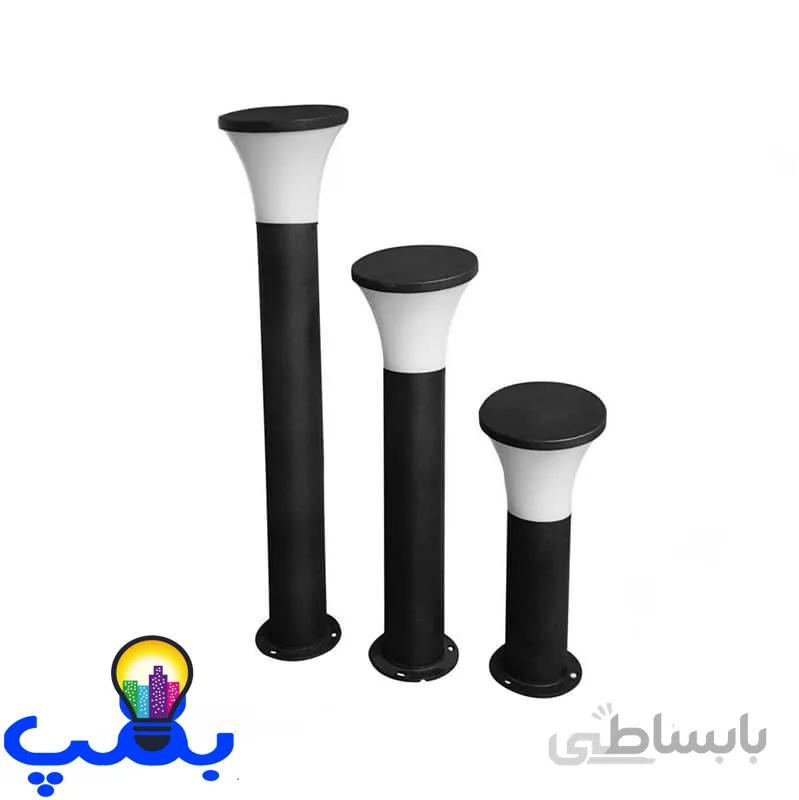 چراغ پارکی نیم قارچى مشکی ML20