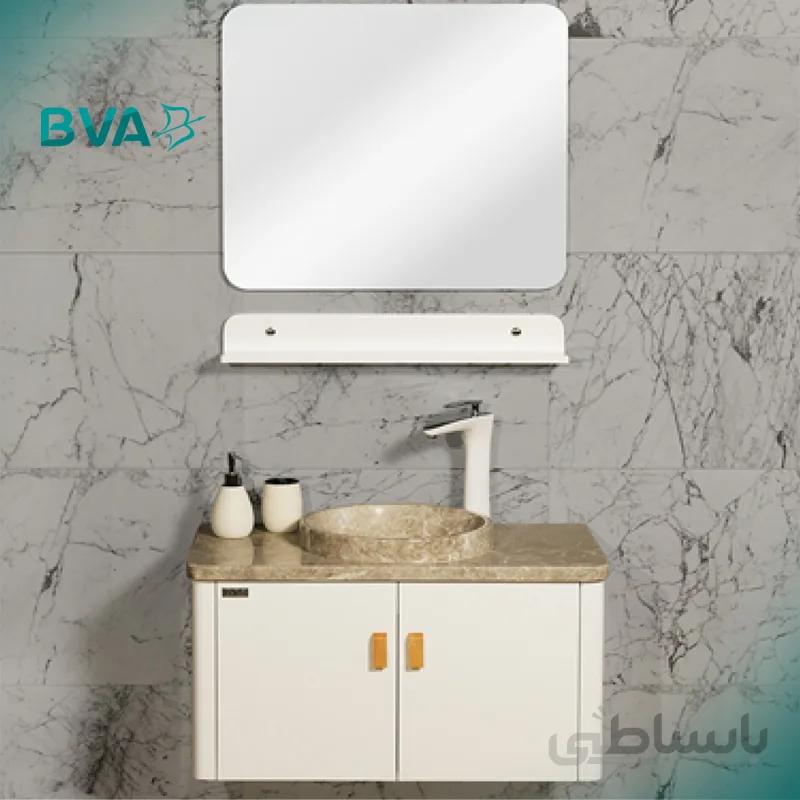 باکس آینه و روشویی سرویس بهداشتی مدل Stone-W
