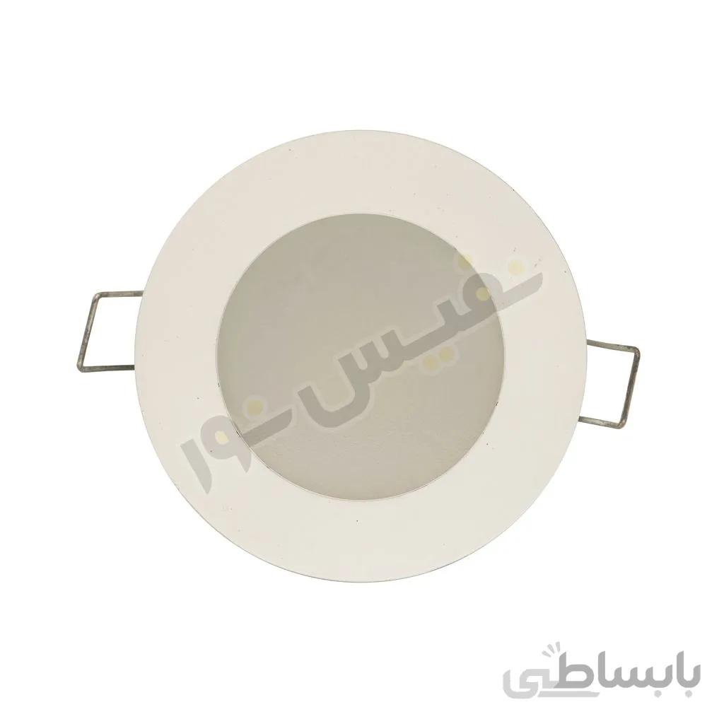 چراغ سقفی توکار گرد 7 وات پرتو افشان یزد