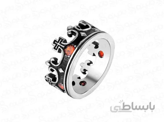 انگشتر تاج ساطنتی نگین دار 12123