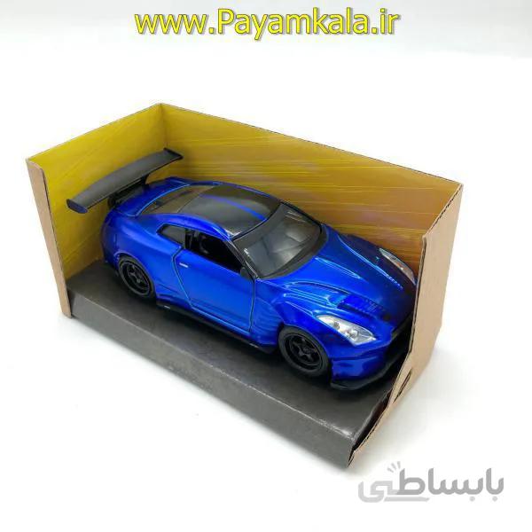 (جعبه دار) ماکت ماشین نیسان (GTR) آبی روشن