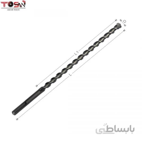 مته چهار شیار دو الماسه سایز 6 طول 11 سانتی متر