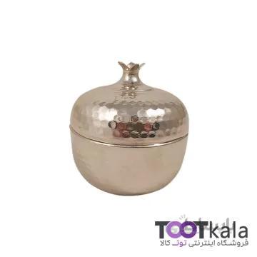 قندان انار مسی سفید کوچک توت کالا tootkala 1845