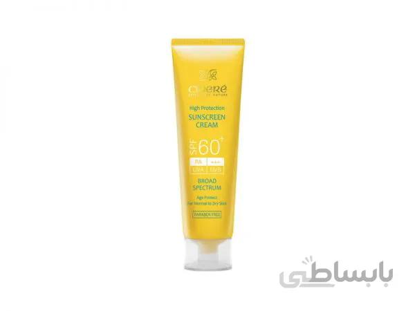 کرم ضد آفتاب سینره+SPF60 بدون رنگ