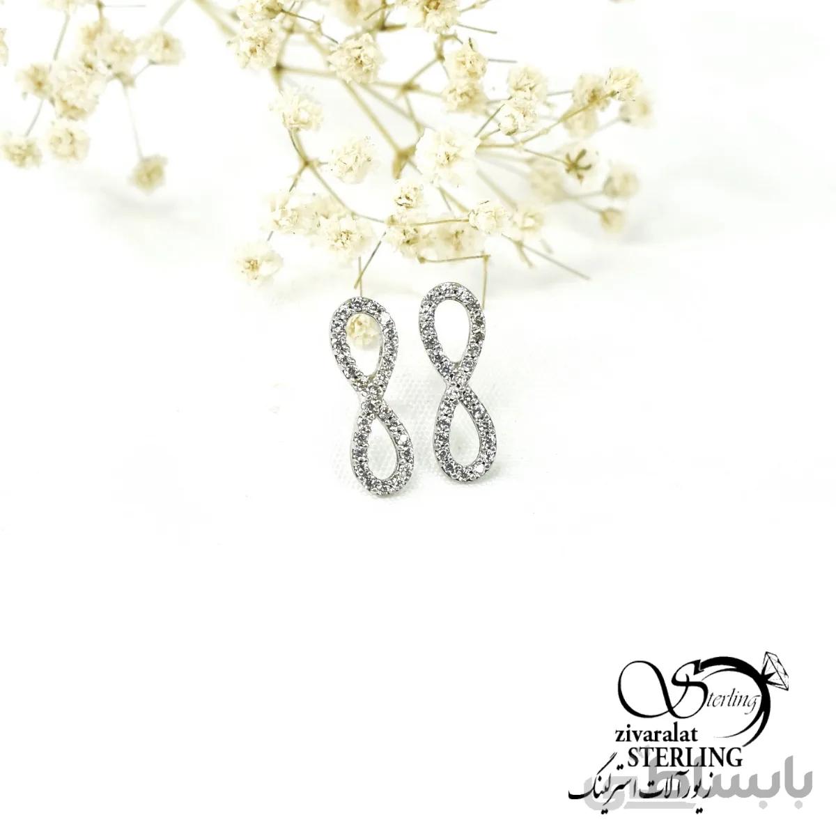گوشواره میخی نقره کد 6225