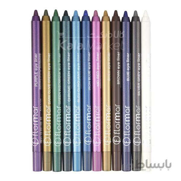 ست خط لب و خط چشم ۱۲ عددی شمعی فلورمار (Flormar Waterproof Eye & Lip liner Pencil)