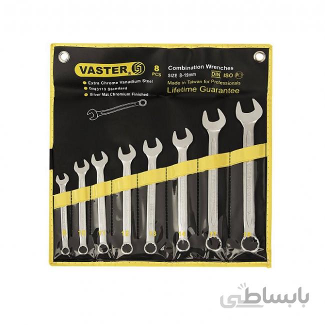 مجموعه 8 عددی آچار یک سر تخت یک سر رینگی واستر مدل 19-8