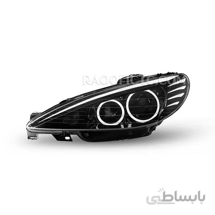 چراغ جلو پژو ۲۰۶ طرح دایره سفید