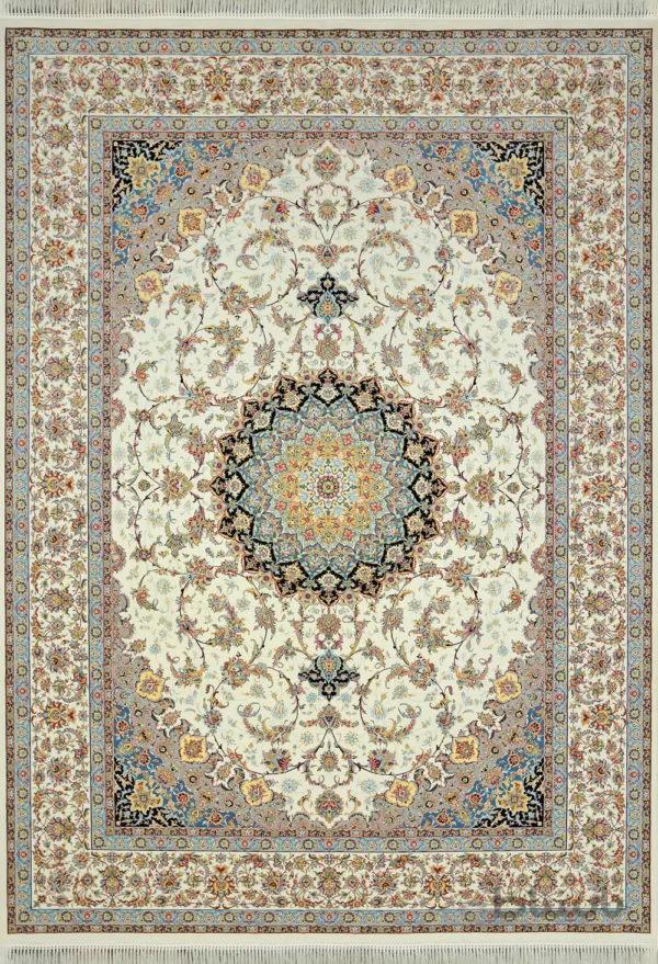 فرش کاشان 1200 شانه برجسته نقشه اصفهان کرم لایت