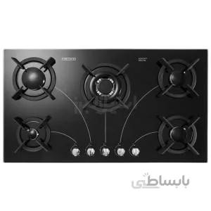 اجاق گاز شیشه ای مشکی G5908 استیل البرز ا G5908