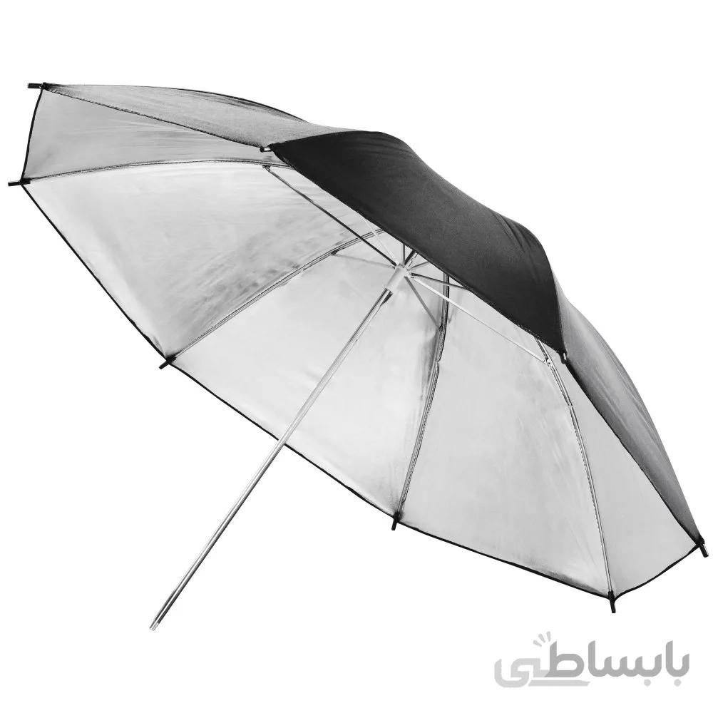 چتر عکاسی داخل سفید بیرون مشکی