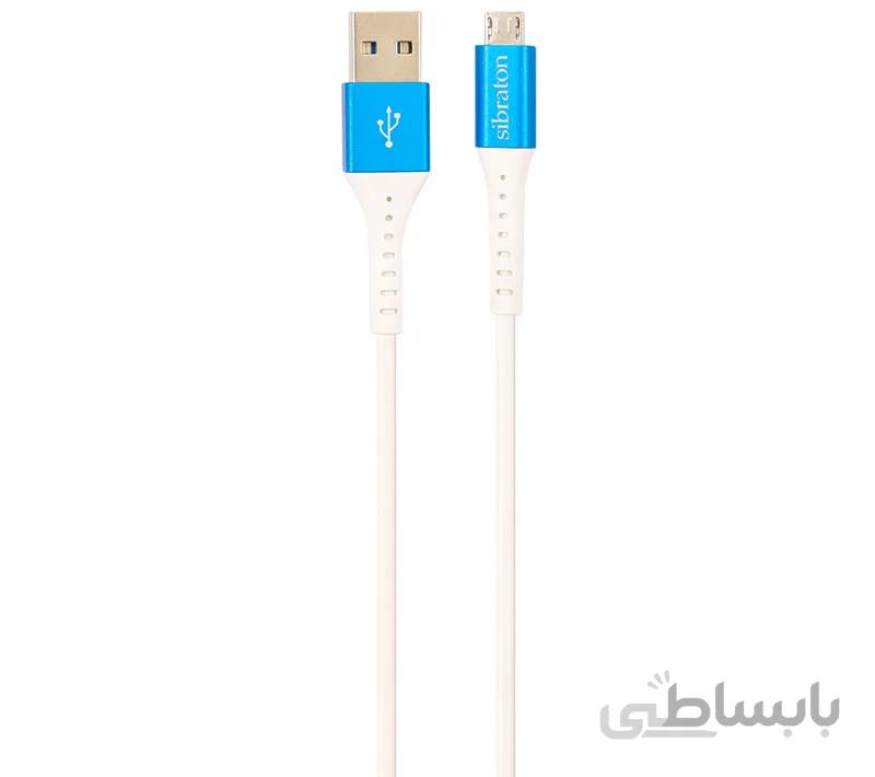 کابل تبدیل USB به MicroUSB سیبراتون مدل S225 A طول 1.2 متر ا Sibraton S225 A USB To MicroUSB 1.2M