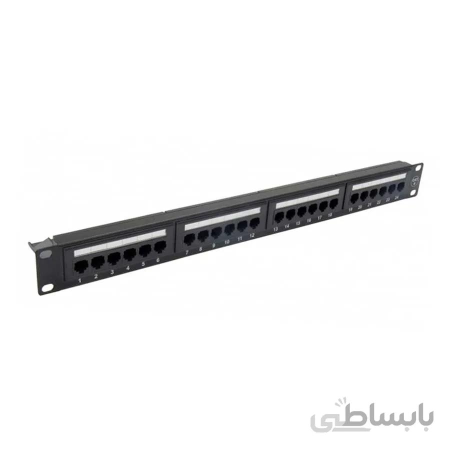 پچ پنل CAT6 UTP بدون شیلد 24 پورت ا CAT6 UTP 24 Port Patch Panel