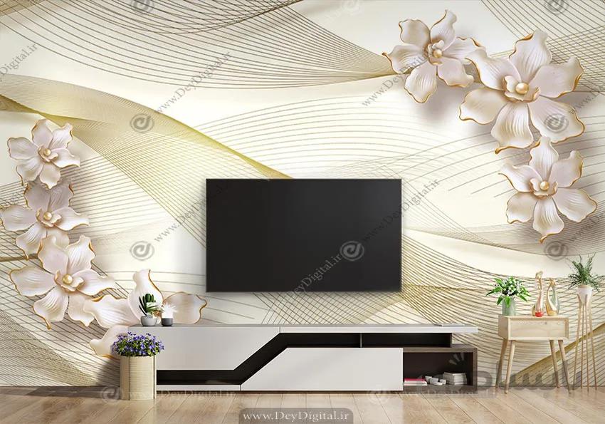 پوستر سه بعدی لاکچری پشت تلویزیون BA-3108