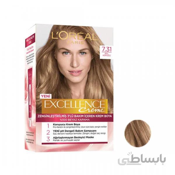 رنگ مو شماره 7.31 لورال مدل Loreal Paris Excellence