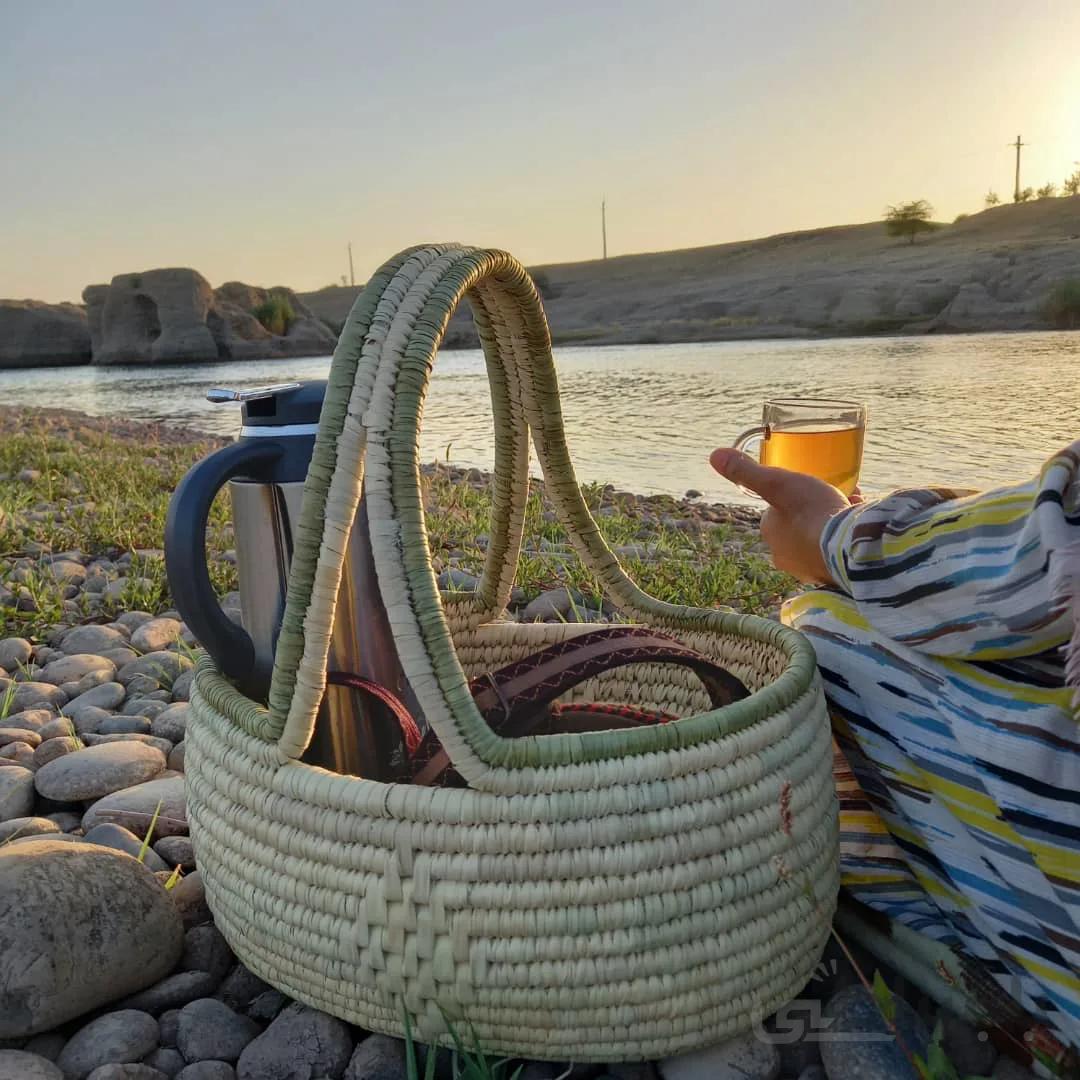 سبد پیک نیک حصیری کد ۱۰۲۳۶۵