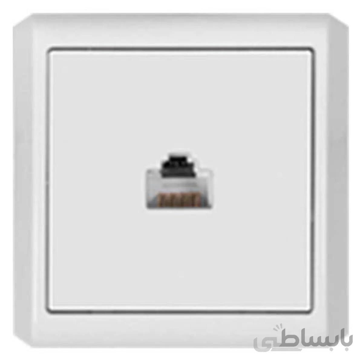 سوکت تلفن فضل الکتریک مدل الیزه روکار ا Telephone socket Fazl Electric Eliza Superficies
