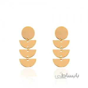 گوشواره طلا زنانه طرح هندسی کد LE655