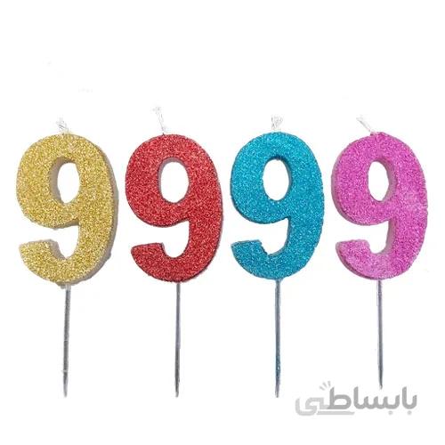 شمع اکلیلی طرح عدد نه