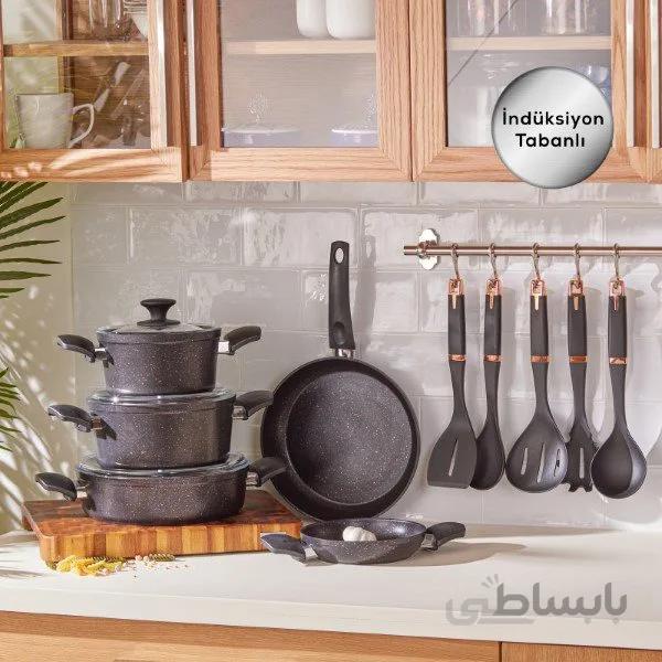 سرویس قابلمه 13 پارچه کاراجا Biogranit مشکی
