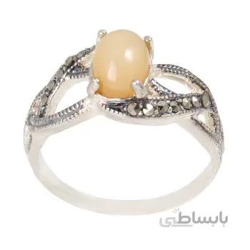 انگشتر نقره زنانه بازرگانی میلادی مدل سنگ اوپال کد AW_504