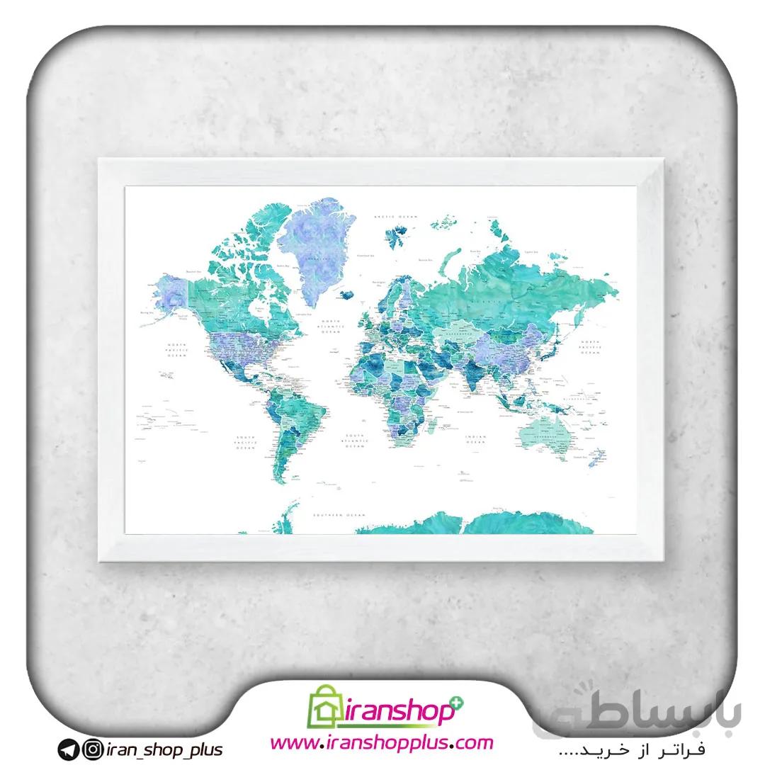 تابلو نقشه جهان World کد W2