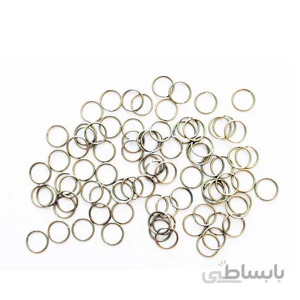 حلقه اتصال زیورآلات نقره ای روشن8mm بسته100 عدد Ring1015