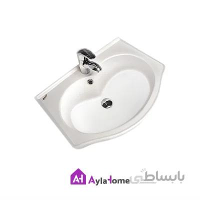 روشویی روکابینتی مروارید مدل کلاسیک 60 درجه دو