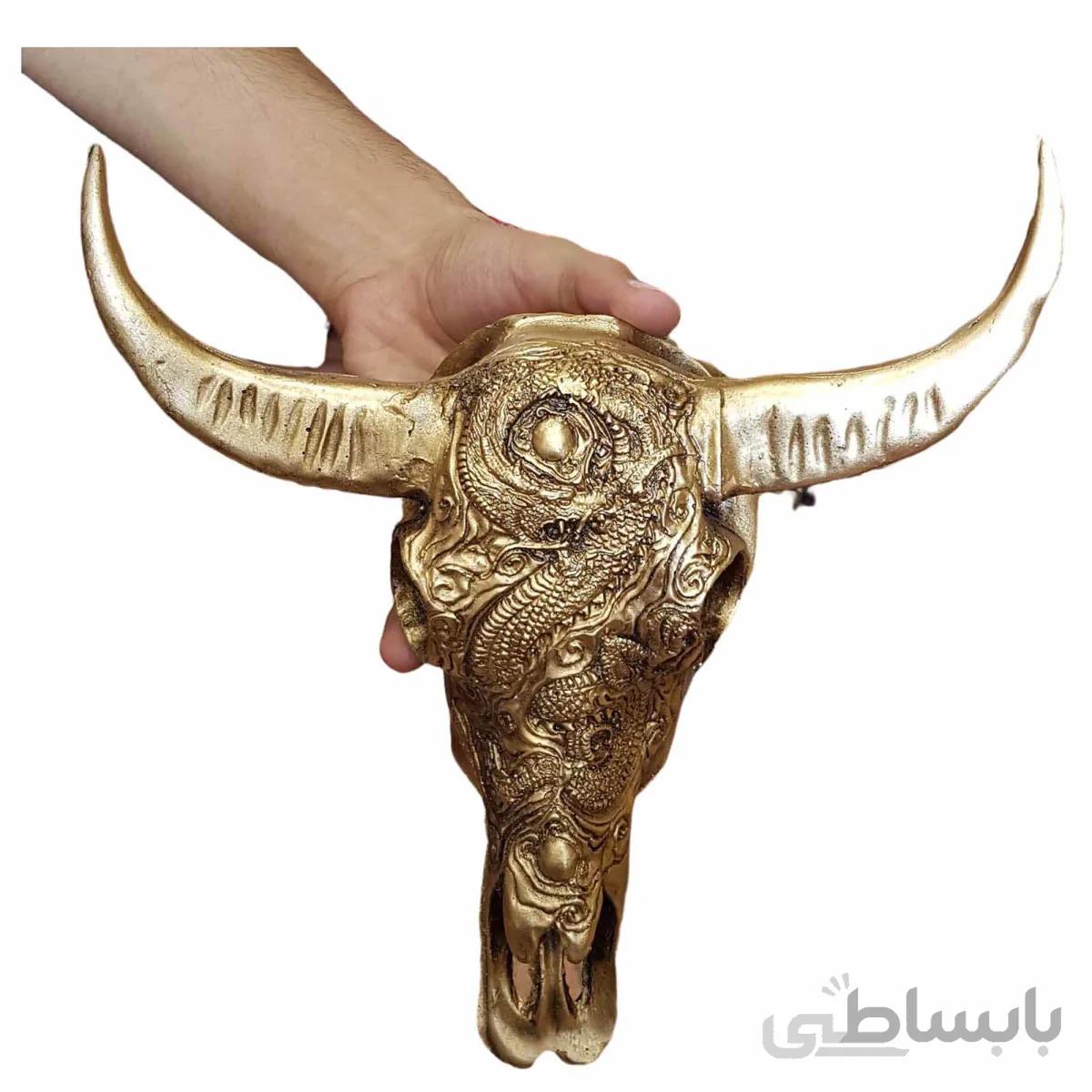 مجسمه طرح جمجمه شاخ دار مدل zhivan -654 ـ ونداهایپر - مشکی