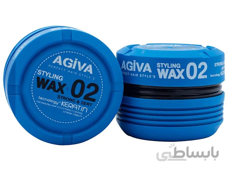 واکس مو قوی آگیوا AGIVA شماره 2 رنگ آبی ا AGIVA STYLING WAX 02 STRONG & SERT KERATIN 175ML